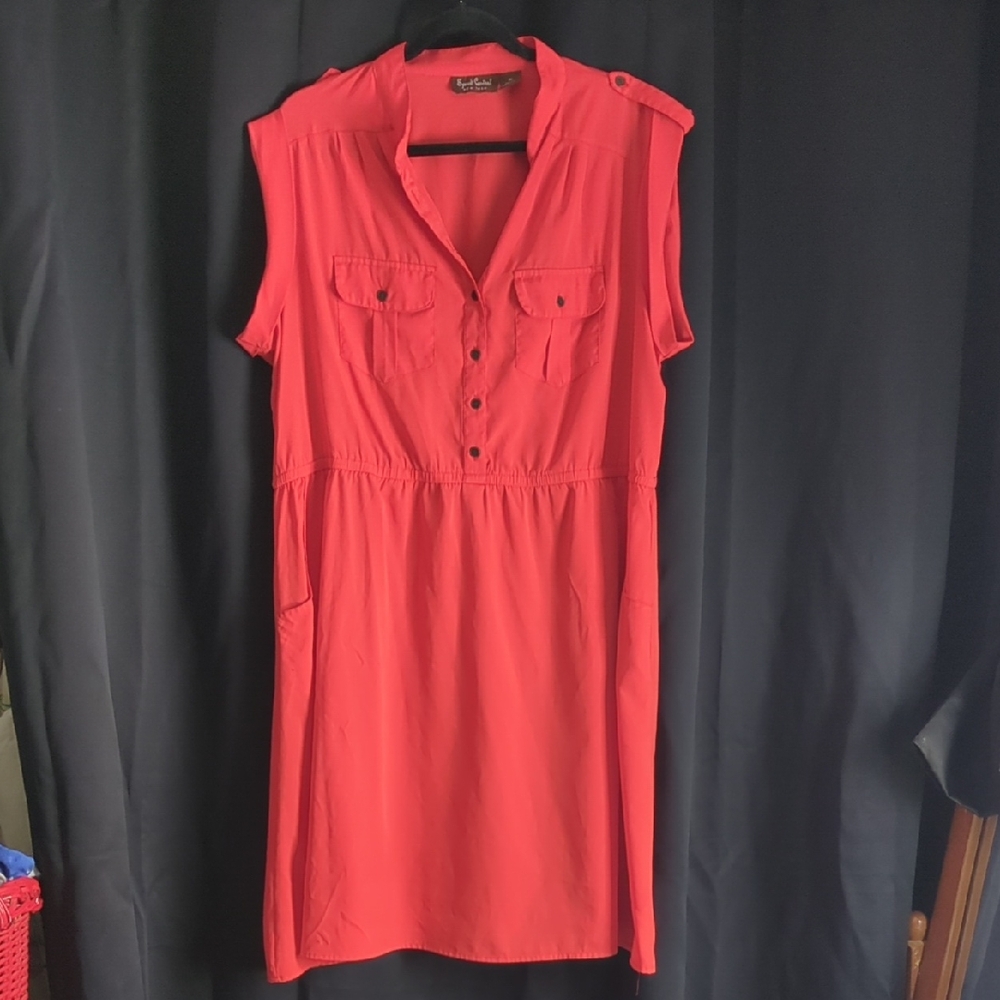 Speed Control Coral Button-Up Blouse
